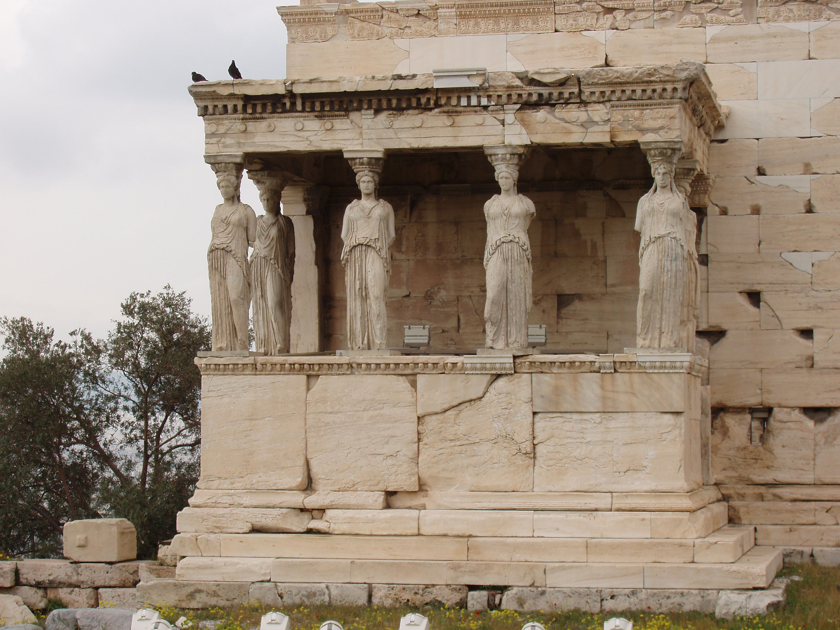 Voici notre Erechtéion, tel qu'on le connaît, blocs fissurés, frises abîmées, murs dévorés.... Voici notre Erechtéion, tel qu'on le connaît, blocs fissurés, frises abîmées, murs dévorés....