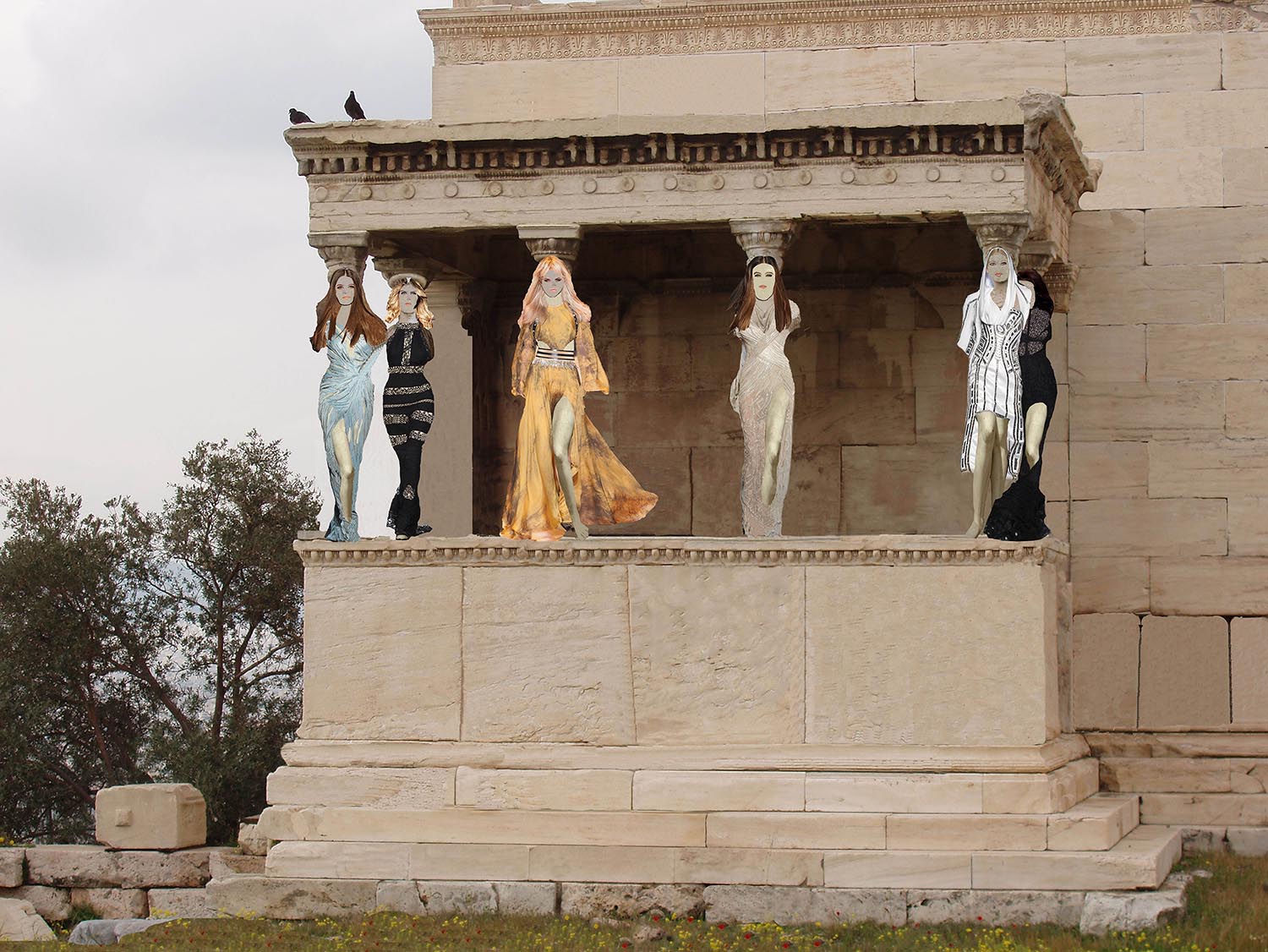 Un Erechtéion et des Cariatides rêvés. Un Erechtéion et des Cariatides rêvés.