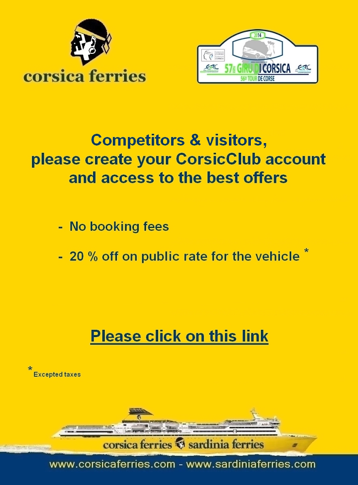 Offers Competitors Accompanying Visitors and AUTO TOUR DE CORSE 2014