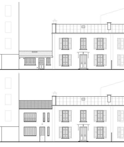 Extension d'une maison de ville