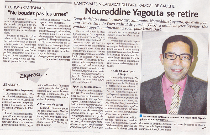 Cantonales : Coup de tonnerre aux Andelys !