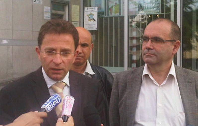 A la sortie de la Commission départementale, à Evreux