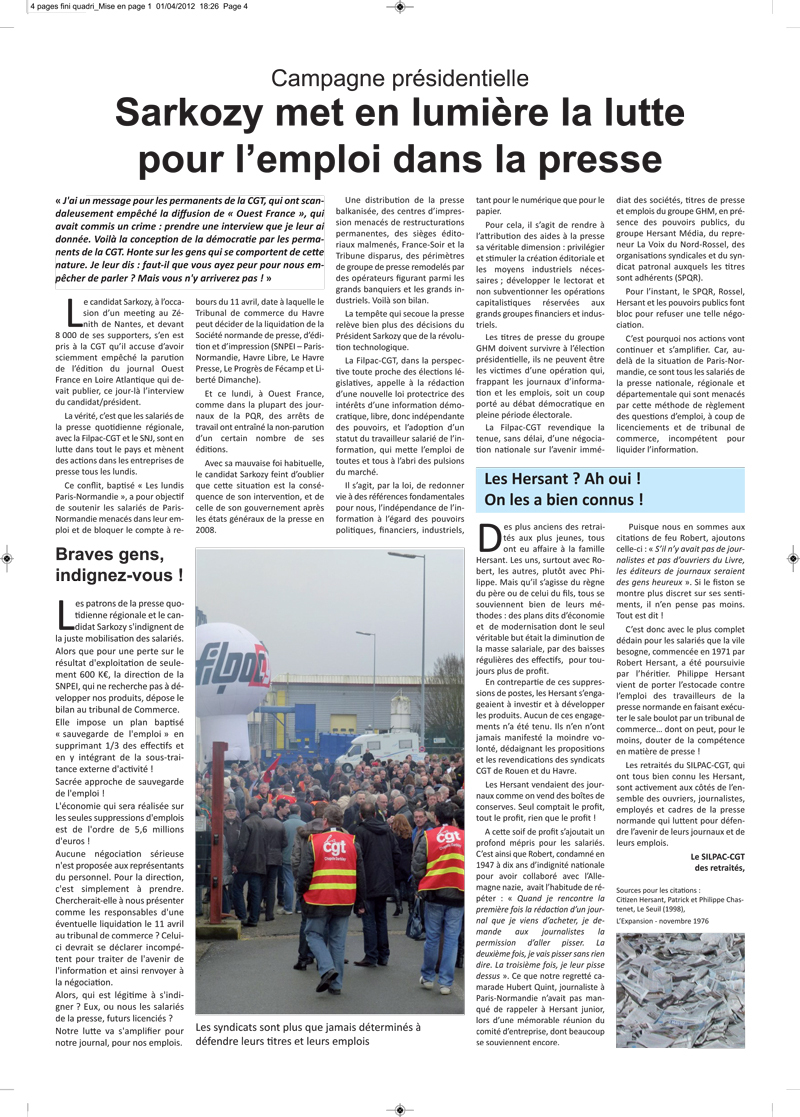 Une édition «pirate» de Paris Normandie bloquée par la direction du journal