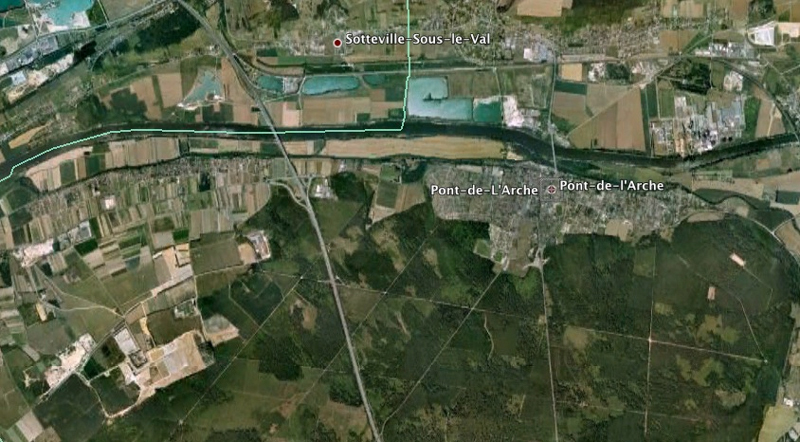 Photo satellite de la zone Seine Bord