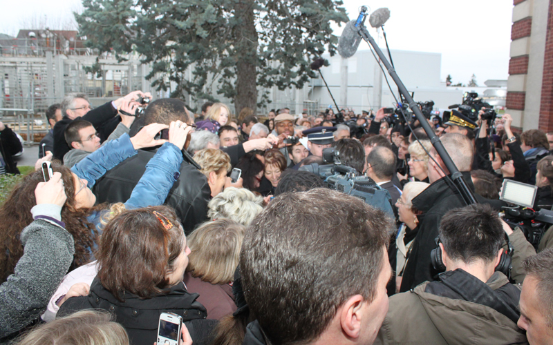 Louviers : Des images de la visite de François Hollande