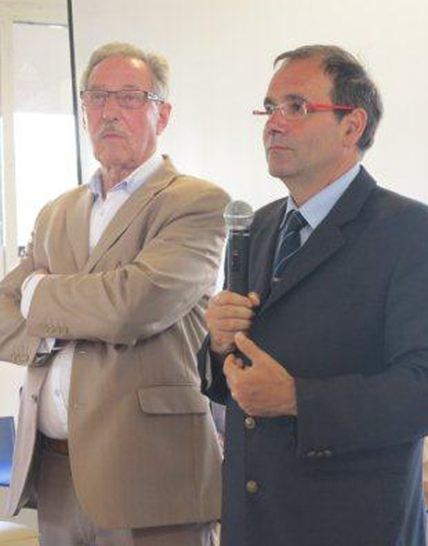 Avec Michel Deloire, l'un des fondateurs du FCSE