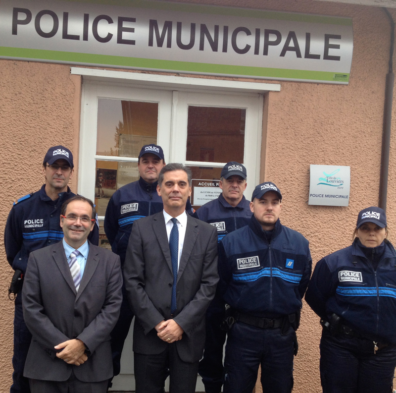 Dominique Sorain, préfet de l'Eure, avec notre police municipale