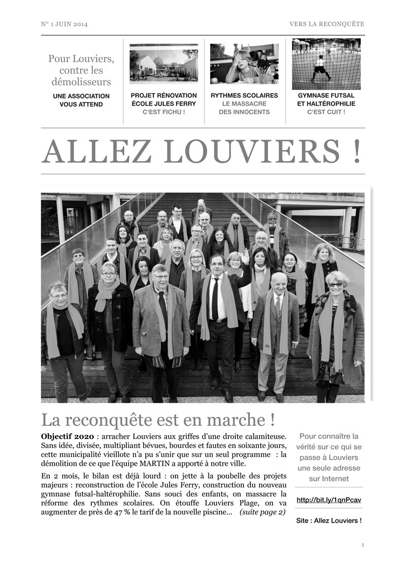 Pour la reconquête de Louviers : venez tous à l'AG d'« Allez Louviers ! »