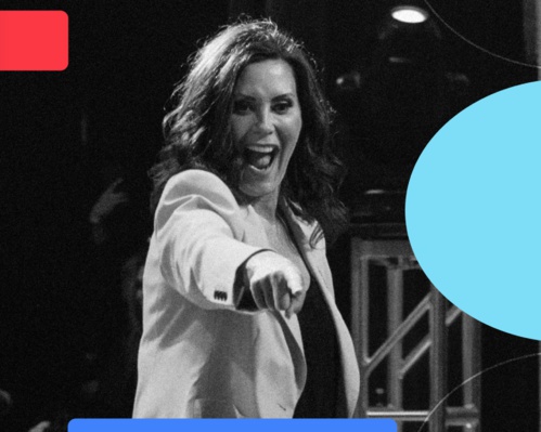 Gretchen Whitmer, gouverneur du Michigan. Candidate en 2024 Gretchen Whitmer, gouverneur du Michigan. Candidate en 2024