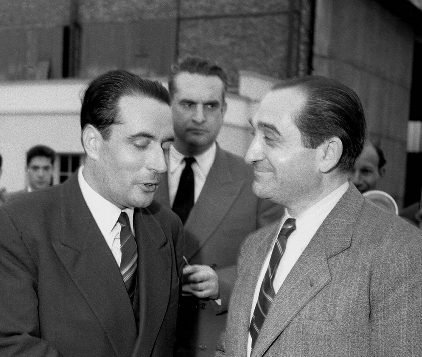 François Mitterrand, Pierre Mendes. L'union des socialistes et des radicaux-socialistes est le pilier des victoires de la gauche unie, passées et à venir...