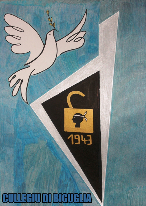 1943 Corsica fù liberata : l'affissi fatti da i zitelli