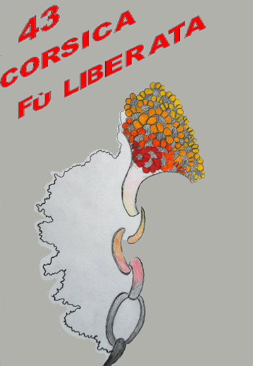 1943 Corsica fù liberata : l'affissi fatti da i zitelli