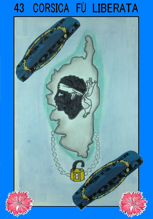 1943 Corsica fù liberata : l'affissi fatti da i zitelli