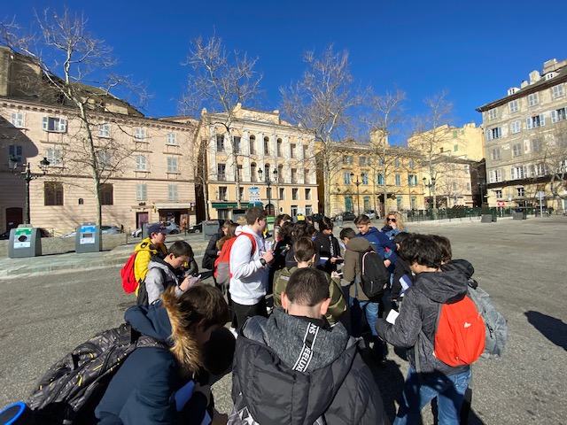 A 5B à a scuperta di a storia di Bastia