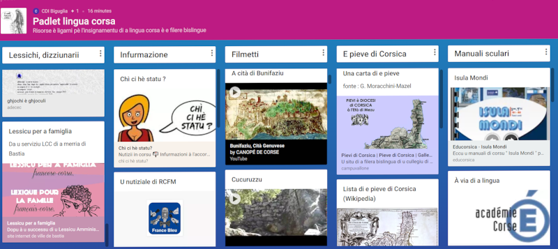 Un purtale di risorse in lingua corsa