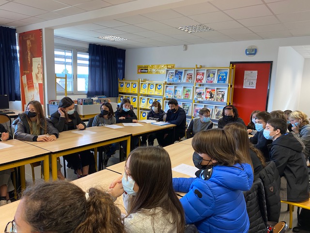 L'associu Inseme era l'invitatu di u cullegiu di Biguglia