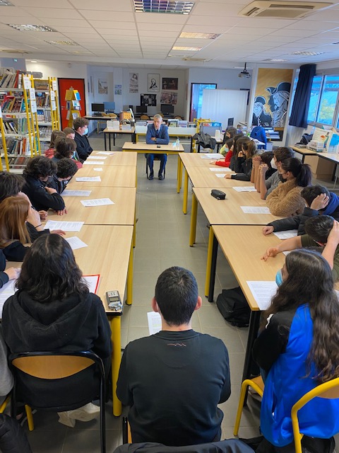 U deputatu Michele Castellani era l'invitatu di u cullegiu