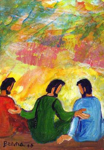 "Seigneur, à qui irions-nous?" (Crédits photo : Bernadette Lopez, alias Berna dans Évangile et peinture)