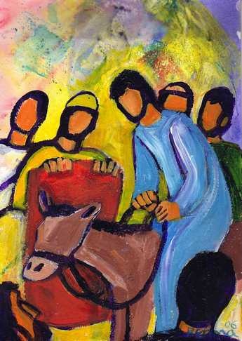 Crédits photo : Bernadette Lopez, alias Berna dans Évangile et peinture