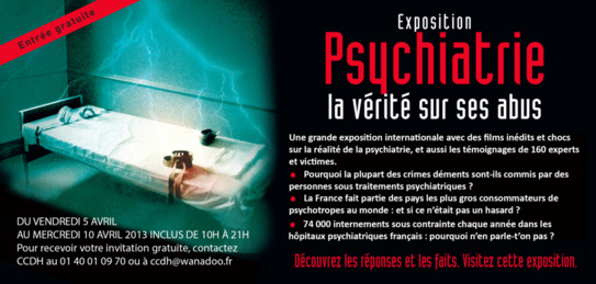 Exposition à Nice contre le congrès européen de psychiatrie