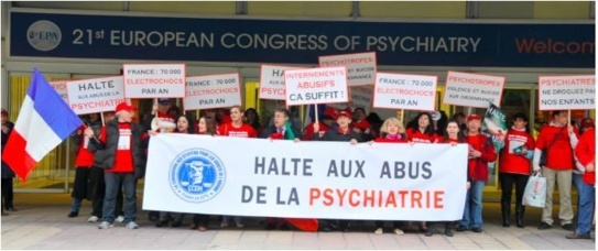 La CCDH s'est opposée au Congrès européen de psychiatrie et  a sensibilisé la population niçoise aux abus psychiatriques !