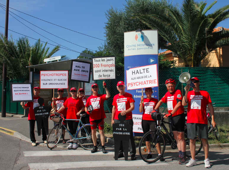 Raid à vélos 2014 de Montpellier à Nice pour dénoncer les abus psychiatriques