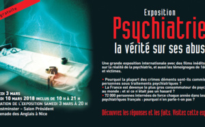 L'exposition internationale : « Psychiatrie : la vérité sur ses abus » ouvre ses portes à l’Hôtel Westminster de Nice  le samedi 3 mars 2018 à 20 heures