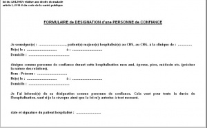 Désigner une personne de confiance :