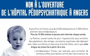 La CCDH manifeste contre l'hôpital pédopsychiatrique à Angers et dénonce les abus psychiatriques aux enfants