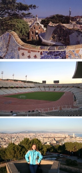 Parc Güell, Stade Olympique, Barcelone de Montjuic