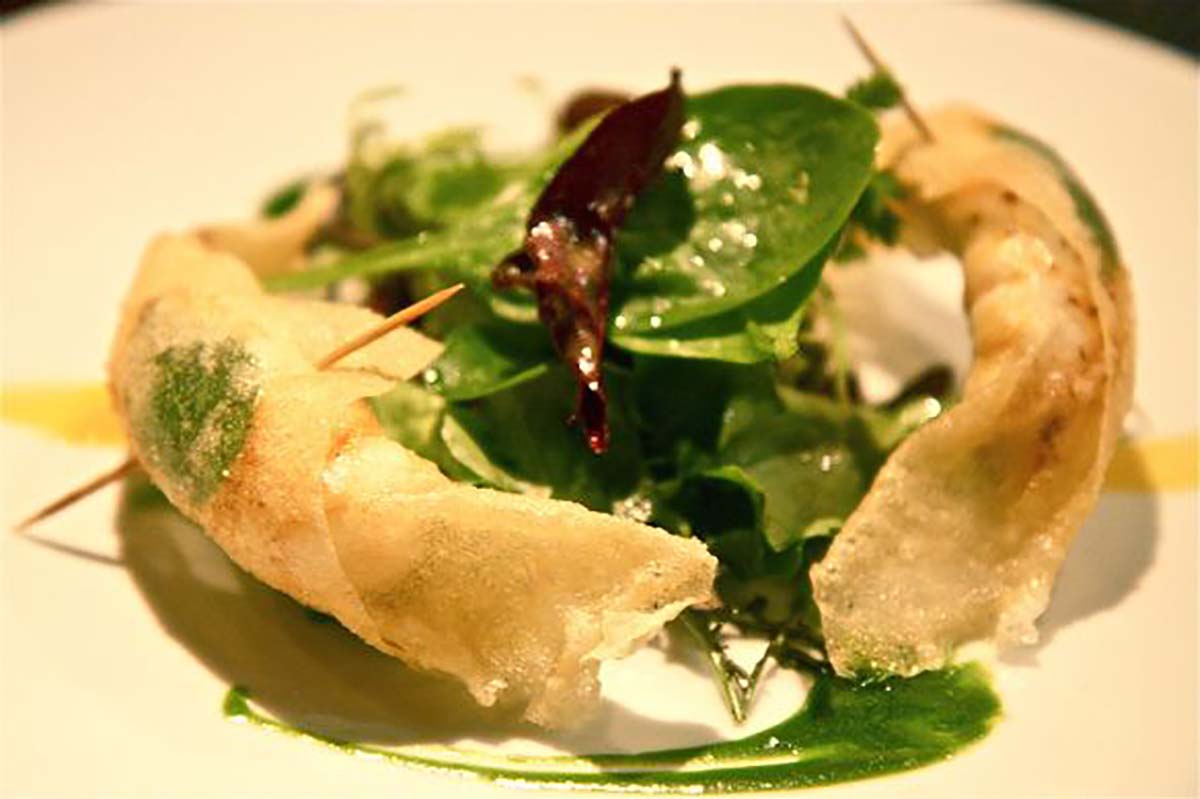 Langoustines croustillantes au basilic