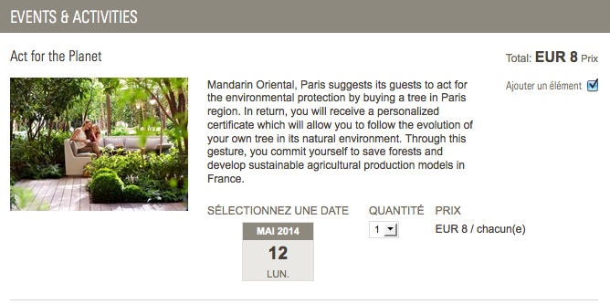 Mandarin Oriental Paris : encore plus pour la planète !