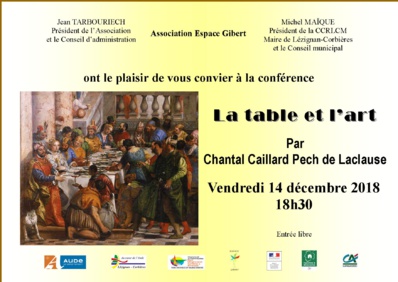 Conférence art vendredi 14 décembre Conférence art vendredi 14 décembre