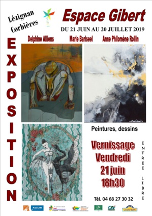 Exposition de peintures et dessins du 21 juin au 20 juillet 2019 Exposition de peintures et dessins du 21 juin au 20 juillet 2019