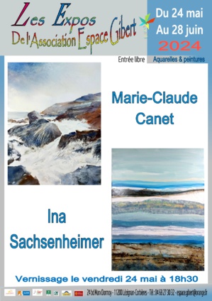 Exposition d'aquarelles & peintures du 24 mai au 28 juin 2024 Exposition d'aquarelles & peintures du 24 mai au 28 juin 2024