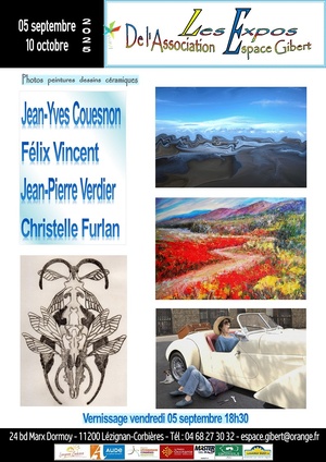 Exposition du 05 septembre au 10 octobre 2025 Exposition du 05 septembre au 10 octobre 2025