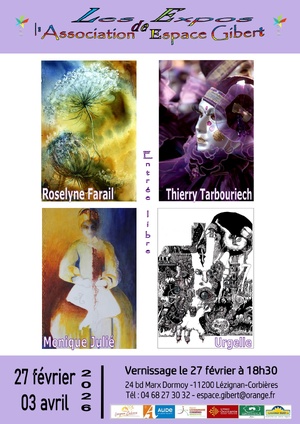 Exposition d'aquarelle, peinture, dessin, photo du 27 février au 03 avril 2026 Exposition d'aquarelle, peinture, dessin, photo du 27 février au 03 avril 2026