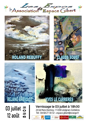 Exposition du 03 juillet au 12 août 2026 Exposition du 03 juillet au 12 août 2026