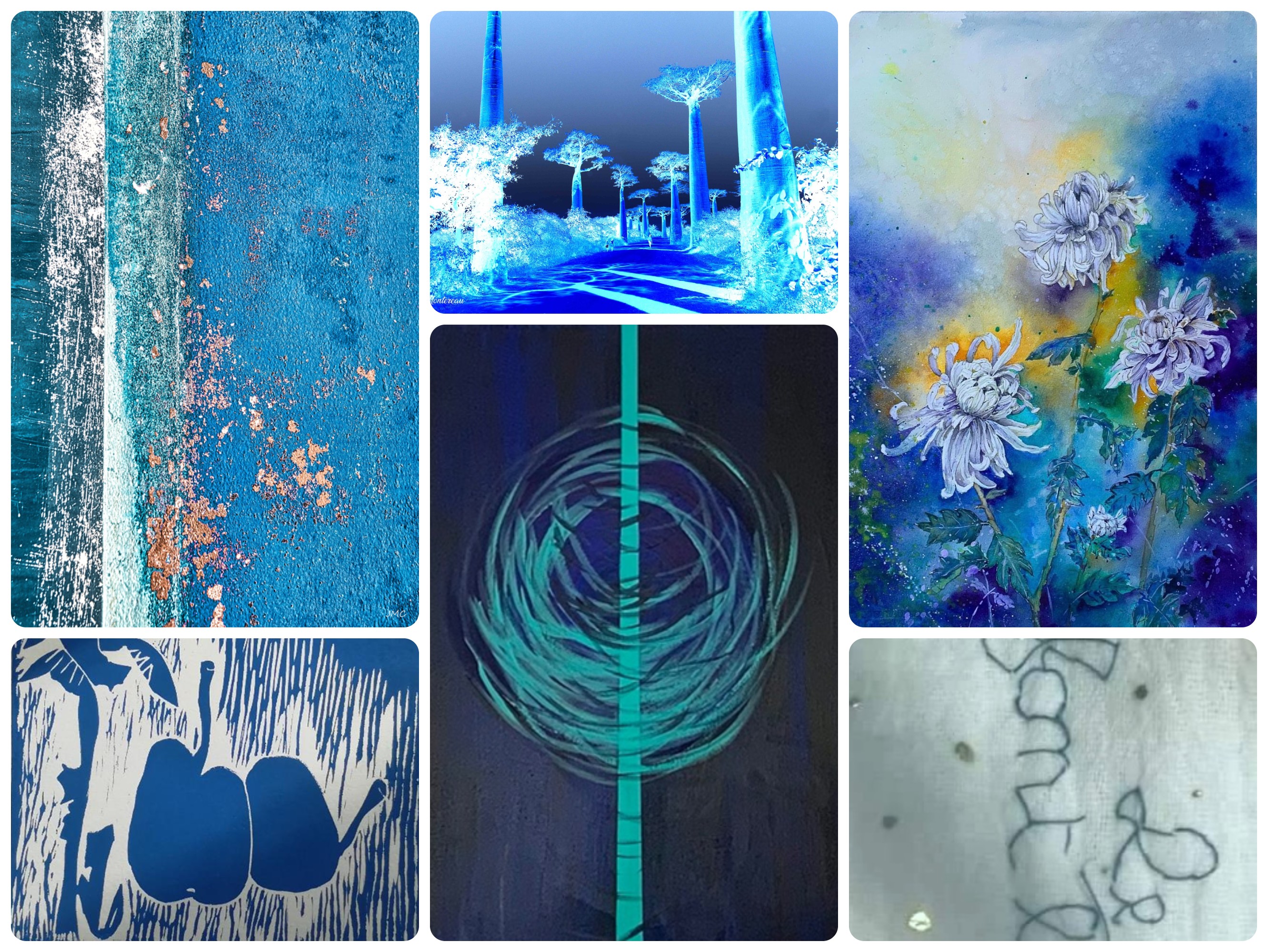 Exposition collective "bleu" du 27 mai au 1er juillet 2022