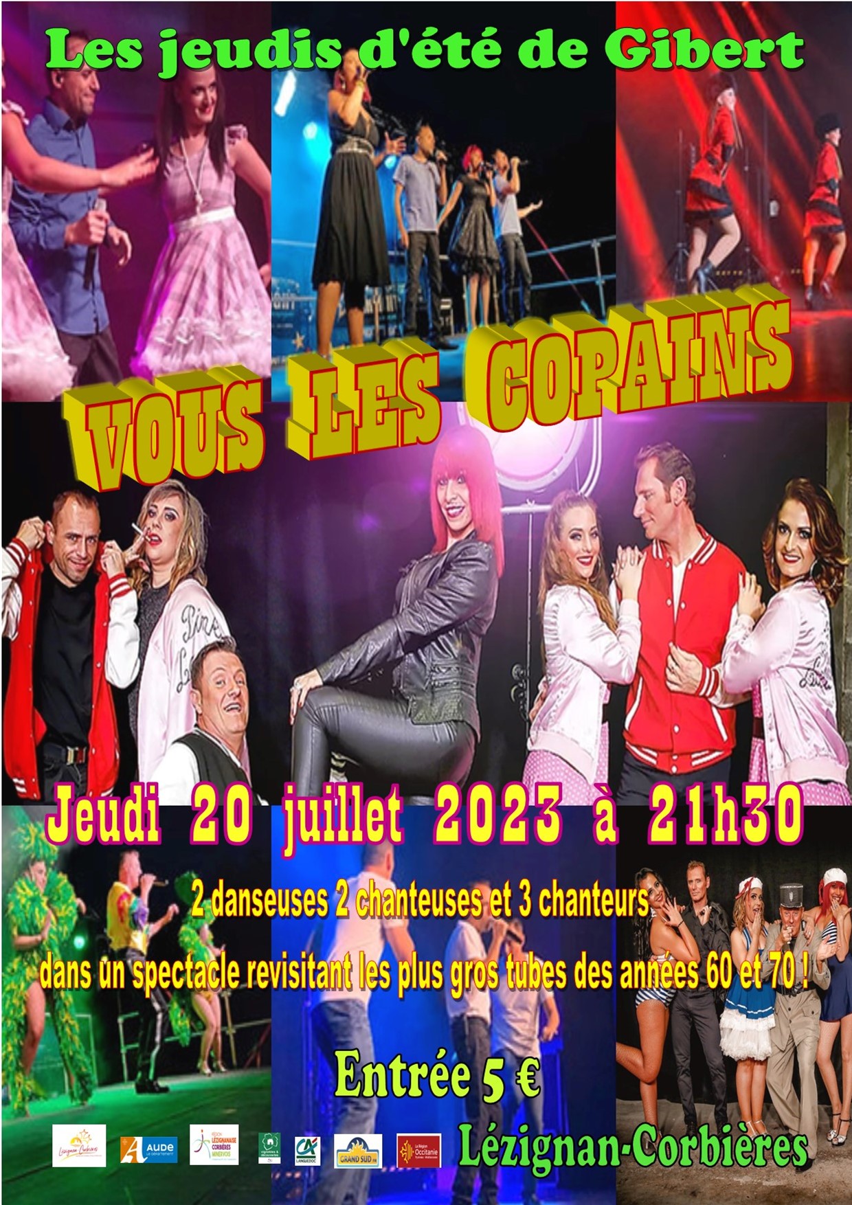 Spectacle "Vous les copains" jeudi 20 juillet 2023 21h30