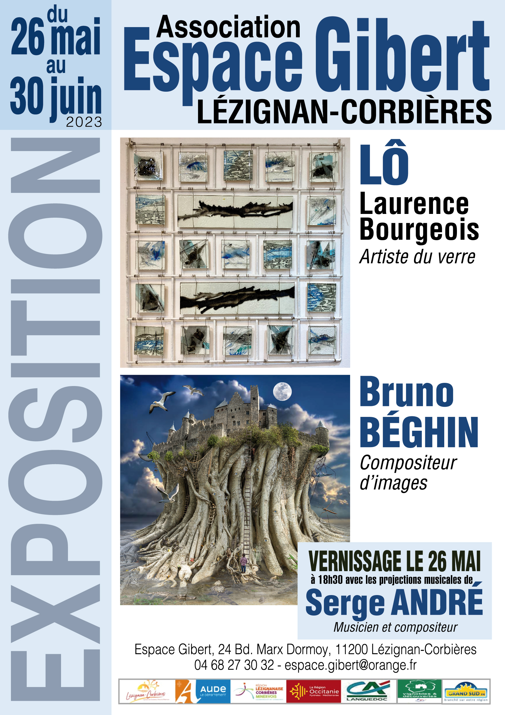 Exposition : créations numériques, écrits poétiques de verre et papier du 26 mai au 30 juin 2023