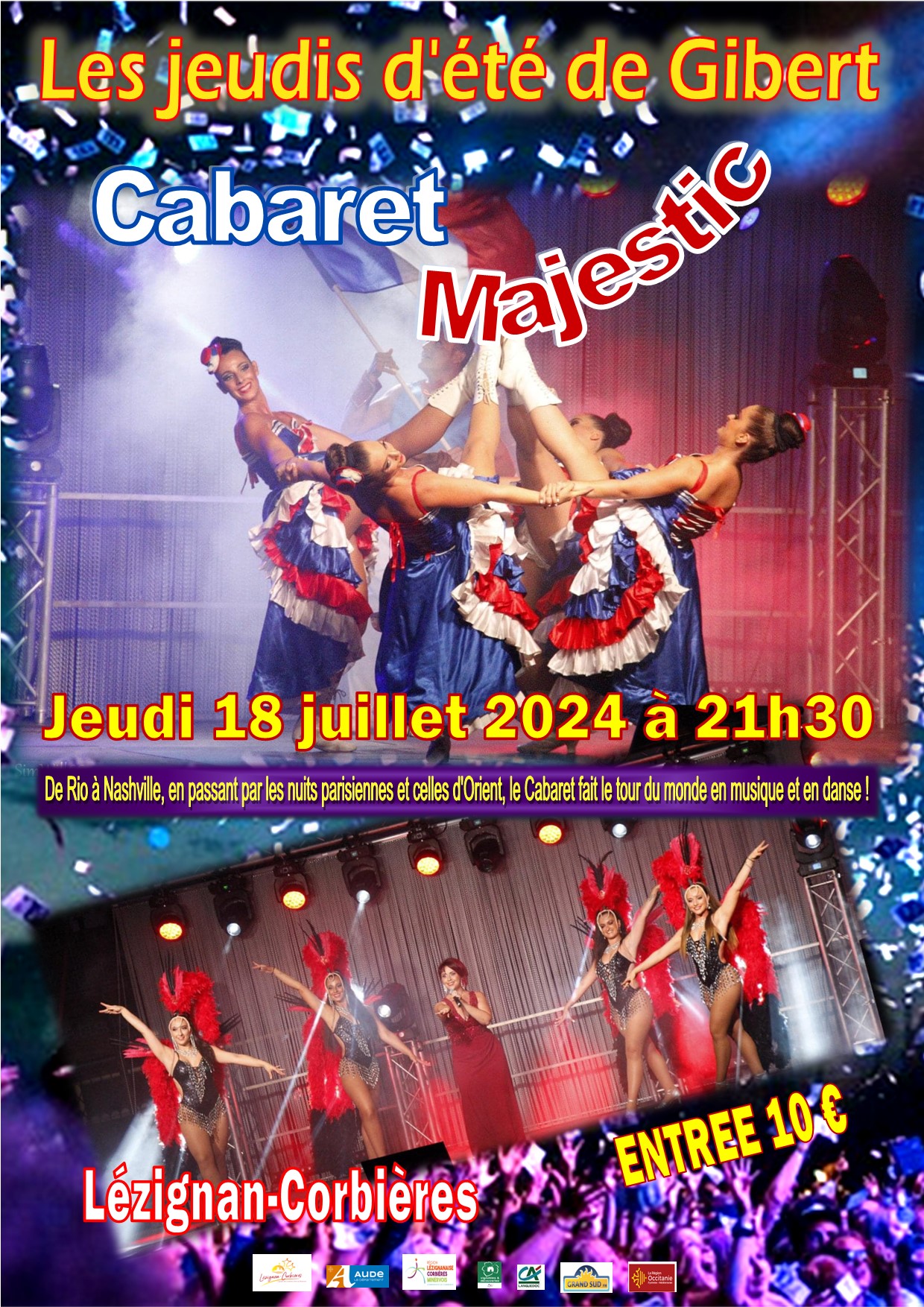 Spectacle Cabaret "Majestic" jeudi 18 juillet 2024 à 21h30