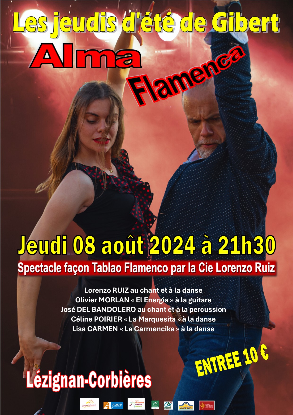 Spectacle flamenco "Alma Flamenca" jeudi 08 août 2024 à 21h30