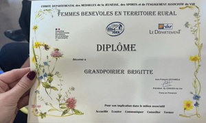 BRIGITTE GRANDPOIRIER RÉCOMPENSÉE