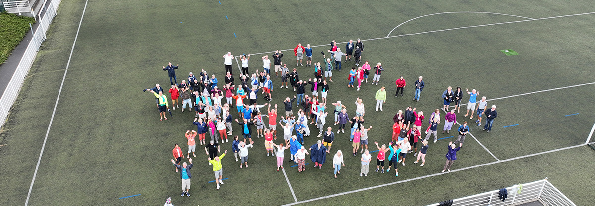 Une photo de tous les présents, prise à l’aide d’un drone, a permis d’immortaliser cette belle journée.