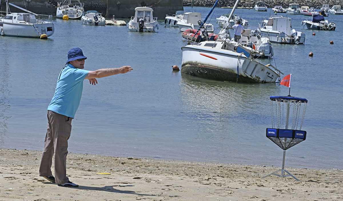 Disc-golf sur la plage