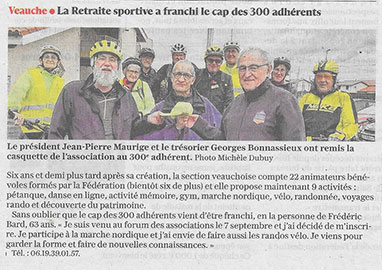 LE CLUB DE VEAUCHE FRANCHIT UN CAP
