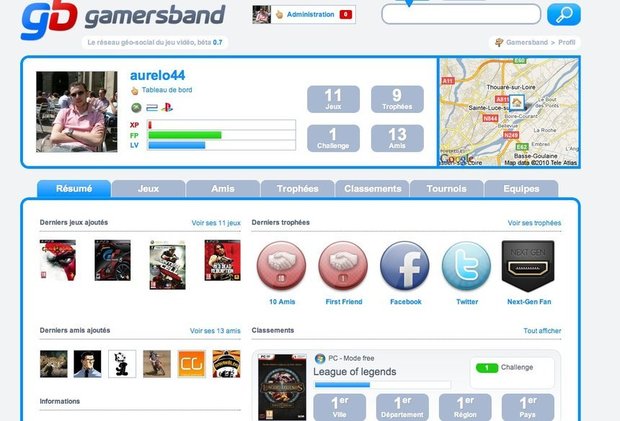 gamersband, réseau social gamers