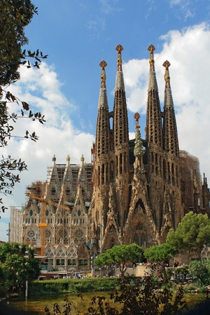 Barcelone,  la Sagrada Familia