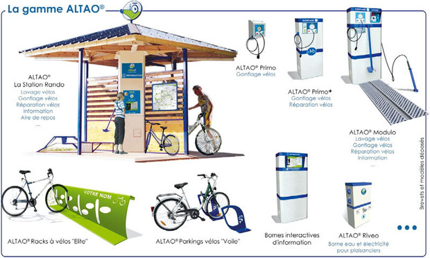 stations services vélos Altao issu de la gamme de stations services pour vélos Altinnova